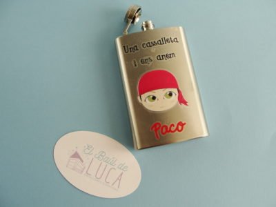 Petaca fallero, personalizada