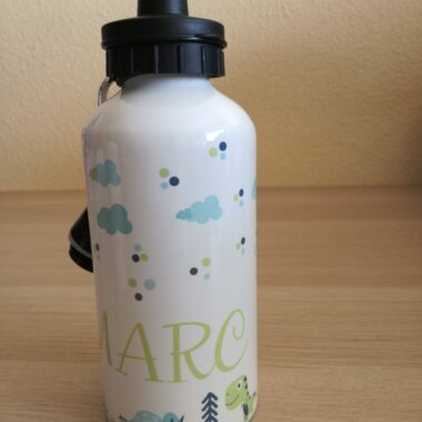 Botella de aluminio personalizable "Mi dinosaurio y yo"