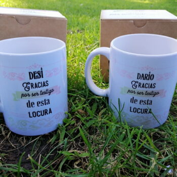 Taza "testigos de nuestra boda" Personalizada