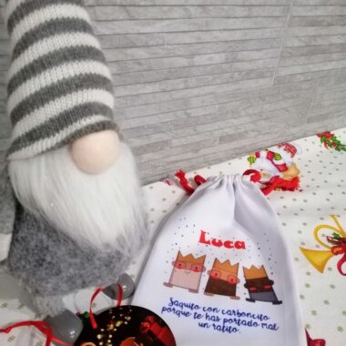 Saquito de carbón personalizado