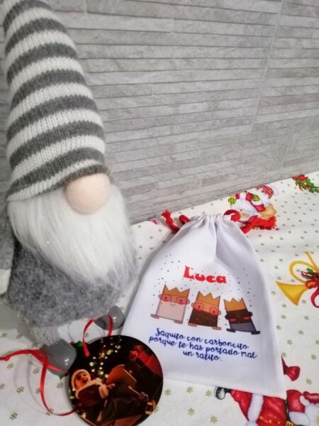 Saquito de carbón personalizado