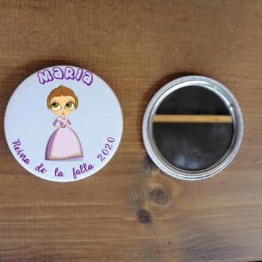 Espejo redondo Fallera Xiqueta meua. Personalizable
