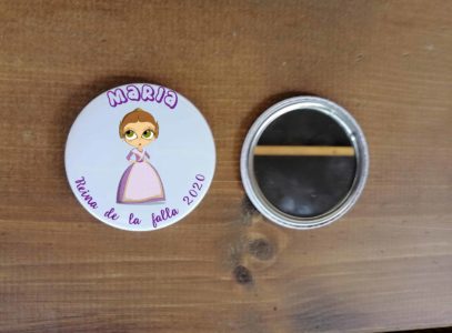 Espejo redondo Fallera Xiqueta meua. Personalizable