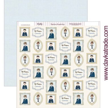 Papel scrapbooking Dayka “COMUNIÓN NIÑO" SCP-313