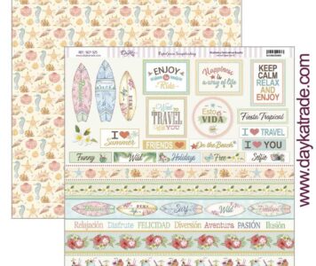 Papel scrapbooking Dayka "KEEP CALM RELAX AND ENJOY" SCP-325