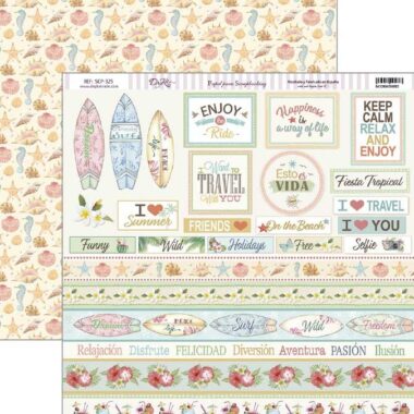 Papel scrapbooking Dayka "KEEP CALM RELAX AND ENJOY" SCP-325