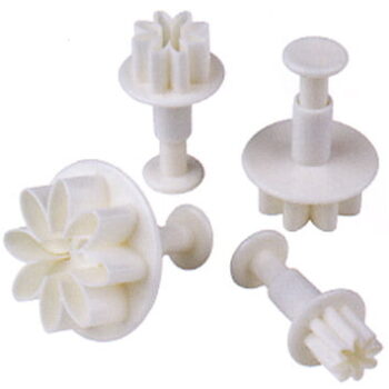 Set 4 cortadores margaritas con expulsor