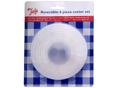 Set 6 cortadores lisos / ondulados, reversible
