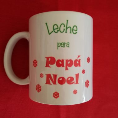Taza Navideña Personalizada "Leche para Papá Noel"