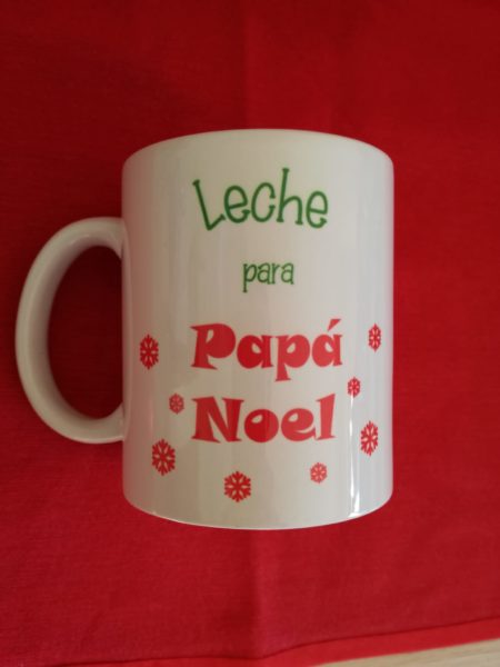 Taza Navideña Personalizada "Leche para Papá Noel"