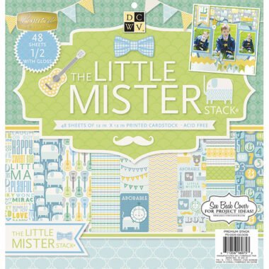 Set 48 papeles doble cara Stack Little Mister 30 x 30 cm