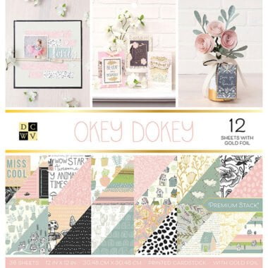 Set 36 papeles doble cara Stack Okey Dokey 30 x 30 cm