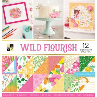 Set 36 papeles doble cara Stack Wild Flourish 30 x 30 cm