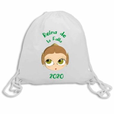 Macuto blanco poliéster "Xiqueta meua". Personalizable