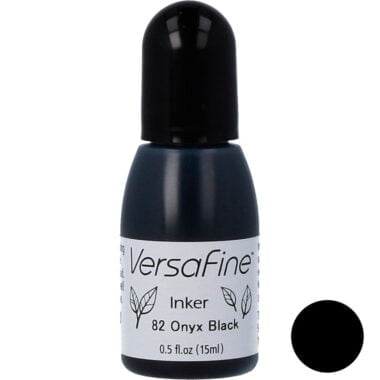 Tinta VERSAFINE color negro ónix colores vintage recarga 15ml. Bote cánula
