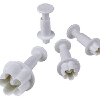 Set 4 cortadores flores con expulsor