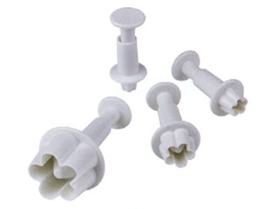 Set 4 cortadores flores con expulsor