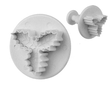Set 3 cortadores hoja de acebo con expulsor