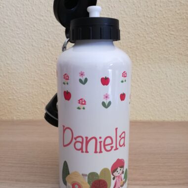 Botella de aluminio personalizable "Caperucita roja"