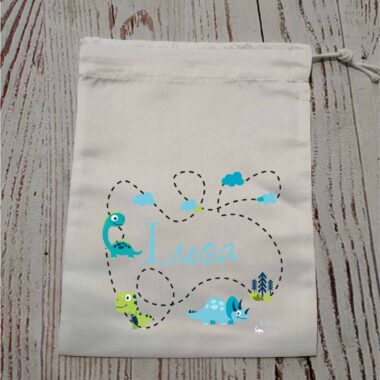 Bolsa almuerzo personalizable "Mi dinosaurio y yo"