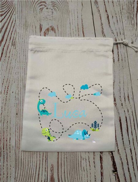 Bolsa almuerzo personalizable "Mi dinosaurio y yo"