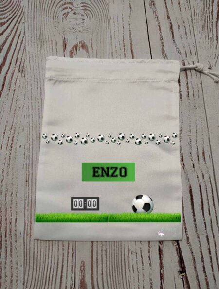 Bolsa almuerzo personalizable "Me gusta el futbol"