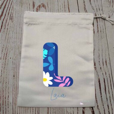 Bolsa almuerzo personalizable "Inicial y nombre"