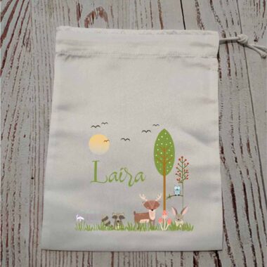 Bolsa almuerzo personalizable "El bosque animales"