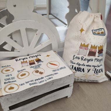 Pack saco, mantel de Reyes, con llave mágica de regalo