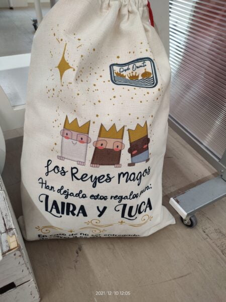Saco tipo lino Modelo Los 3 Reyes Magos