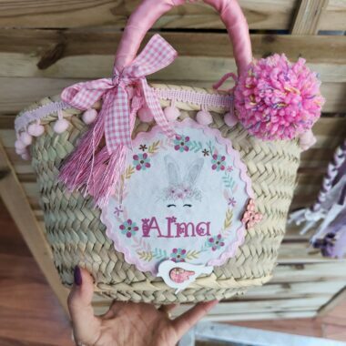 Capazo mini decorado con impresión