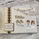 Libro comunion beig y marrón