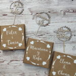 Topper tarta boda personalizado madera