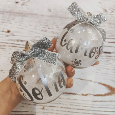 Bola Navidad Transparente plástico