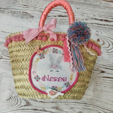 Capazo pequeño decorado con impresión