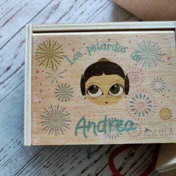 Caja cohetes personalizada pequeña Xiqueta meua