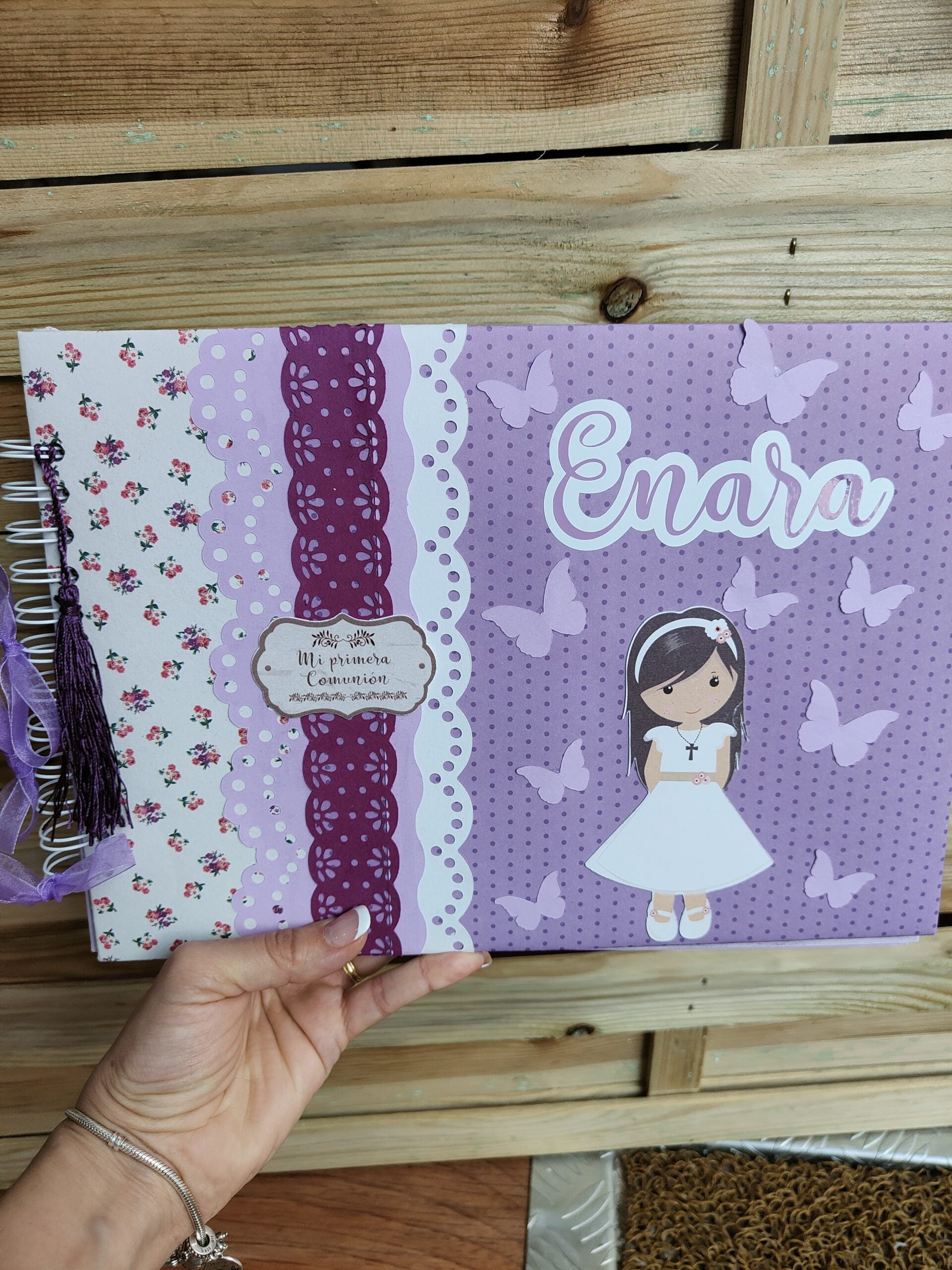 Libro de firmas comunión lila Libro de firmas comunión lila