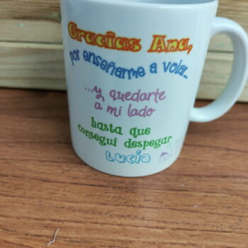 Tazas gracias profe personalizada