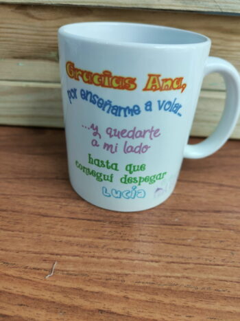 Tazas gracias profe personalizada