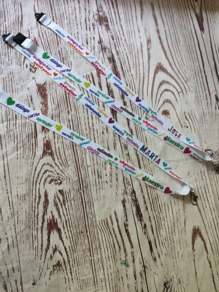 Lanyard palabras profe personalizado