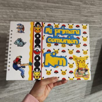 Libro de firmas comunión Pokemon