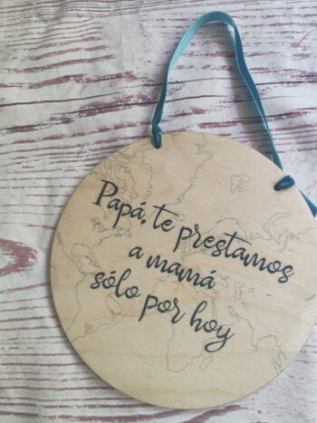 Cartel redondo Ceremonia boda con mensaje personalizado