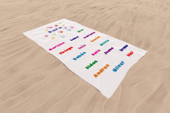 Toalla mis pequeños alumnos personalizada