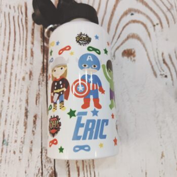 Botella de aluminio "Súper Héroes" personalizable