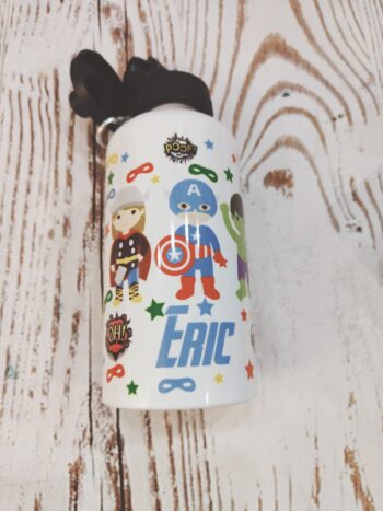 Botella de aluminio "Súper Héroes" personalizable