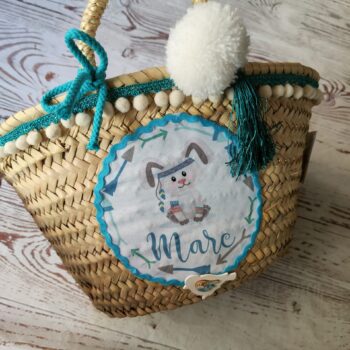 Capazo mediano decorado con impresión