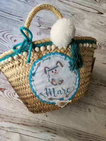 Capazo mediano decorado con impresión