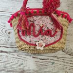 Capazo mini con estampado y nombre en cuerda