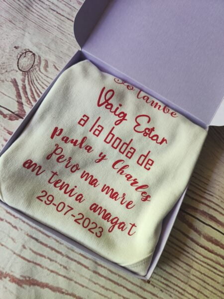Body personalizado "Yo también estuve en la boda..."