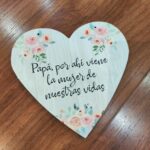 Cartel corazón impreso Ceremonia boda con mensaje personalizado